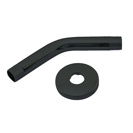 Westbrass 1/2" IPS x 6" Shower Arm in Powdercoated Flat Black D300-1-62